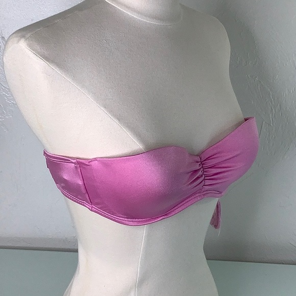 Victoria’s Secret pink Strapless wired padded bikini top size 32C NWT - Picture 3 of 12